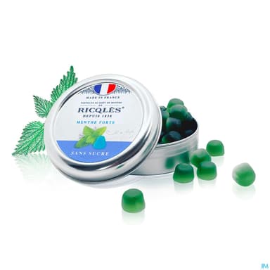 Ricqles Pastille Menthe Sans Sucres Boite 45g