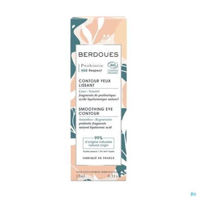 Berdoues Probiotic Creme Contour Des Yeux Lissant Bio 15ml
