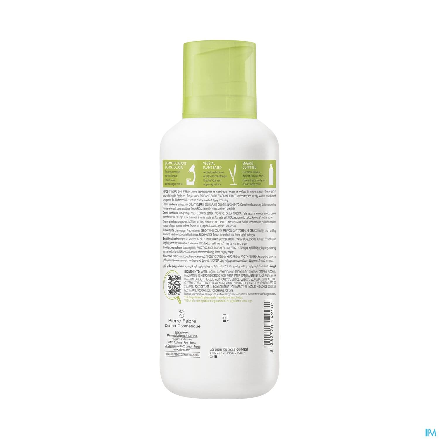 A-DERMA EXOMEGA CONT CR EMOL 400ML