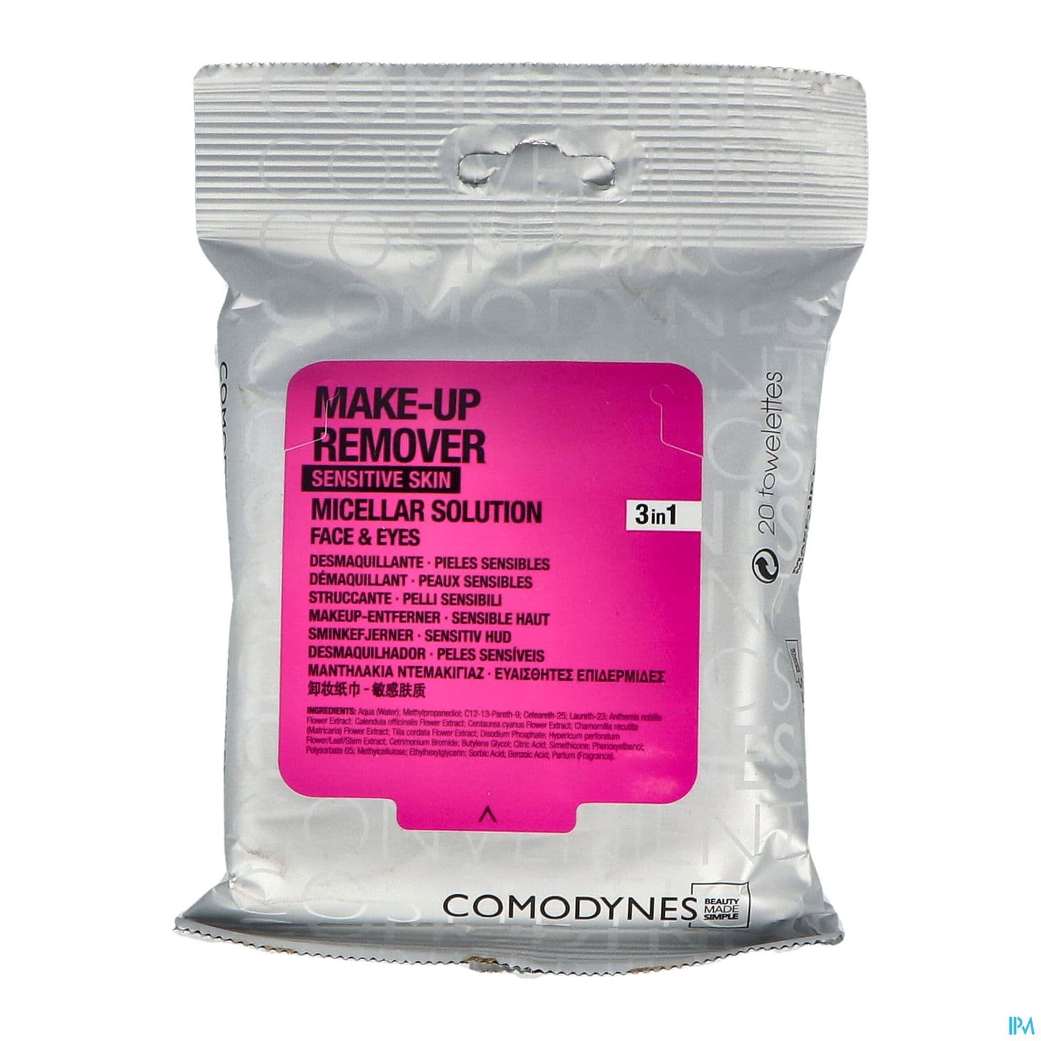 Comodynes micellar cleanser micellaire lingette 20