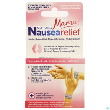 Seaband Bracelet Mama Antinausee Femme Enceinte Gris