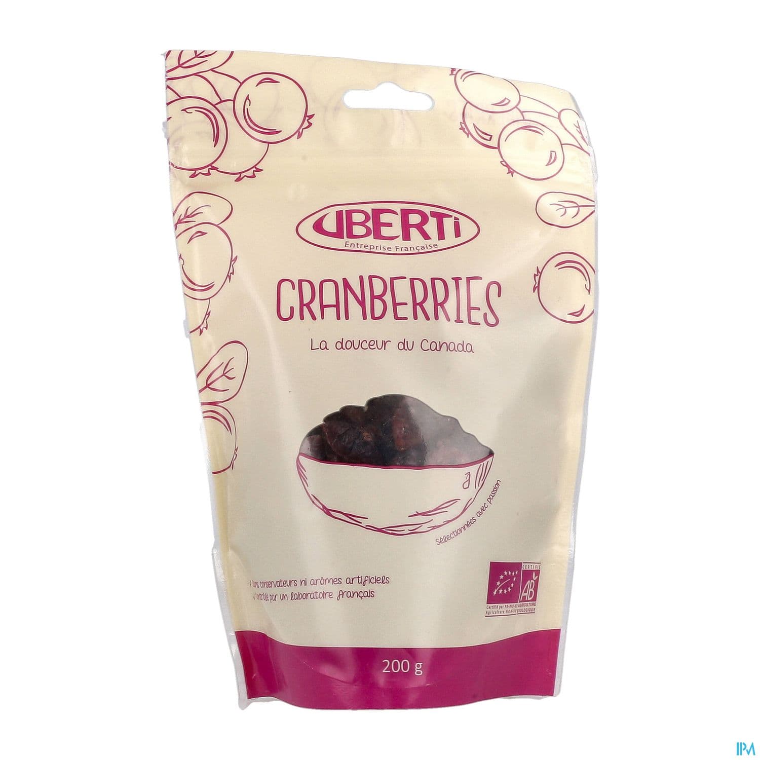 Uberti Les Cranberries Bio Sachet 200g