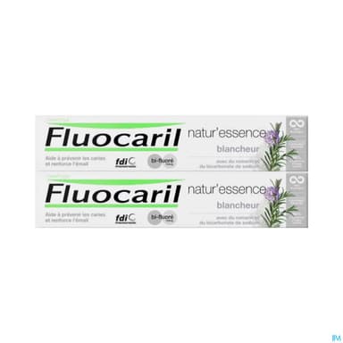 Fluocaril Nature Essence Dentifrice Blancheur 75ml X2