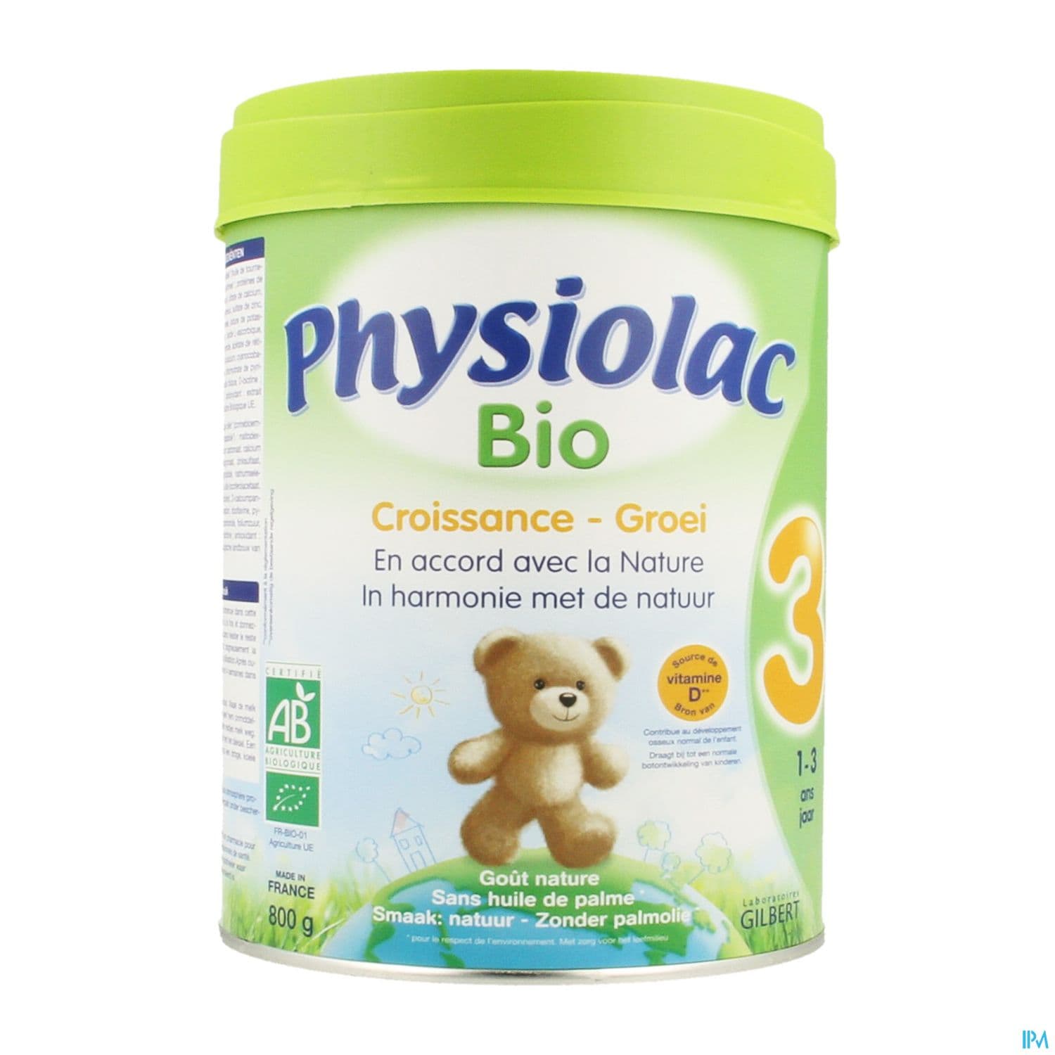 PHYSIOLAC LAIT BIO3 PDR 800G