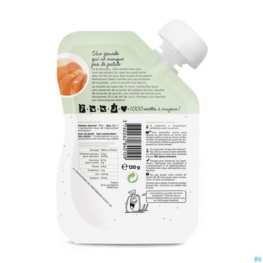 POPOTE PUREE PATATE DOUCE 120G