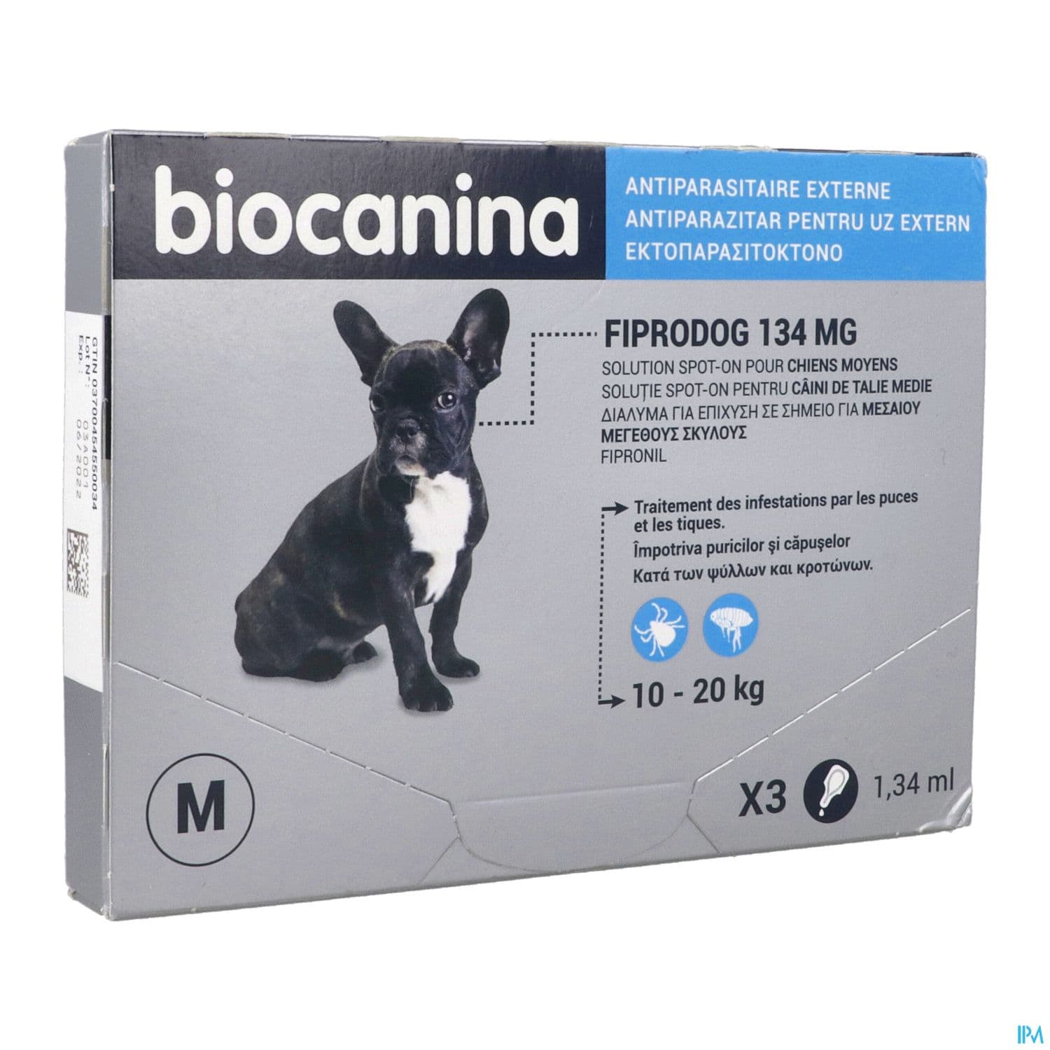 FIPRODOG 134MG SPOTON M/CHIEN PIP3