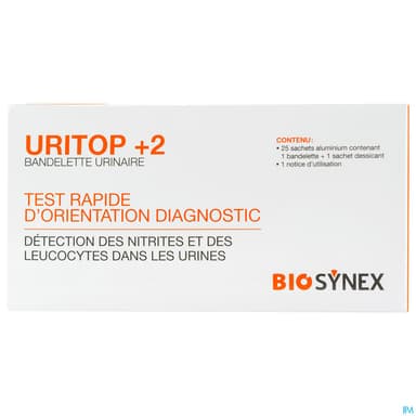 URITOP+ 2 BANDELETTE URINAIRE 25