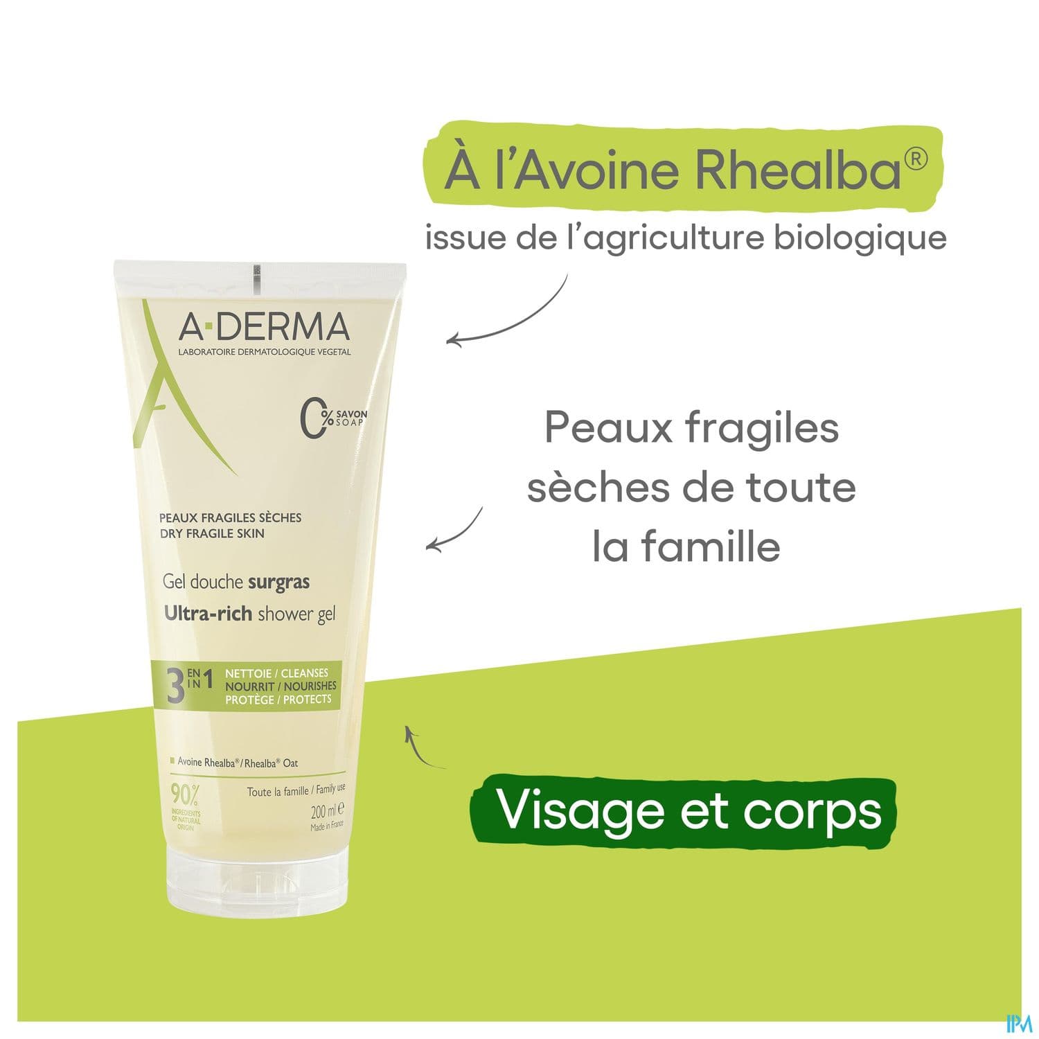 A-DERMA GEL DCH SURGRAS 200ML