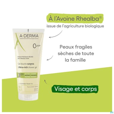 A-DERMA GEL DCH SURGRAS 200ML