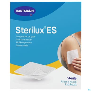 Hartmann Sterilux Compresse 7cm5 X 7cm5 Sachet 2 X5