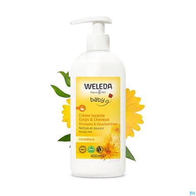 Weleda Calendula Bebe Creme Lavante Corps Et Cheveux 400ml