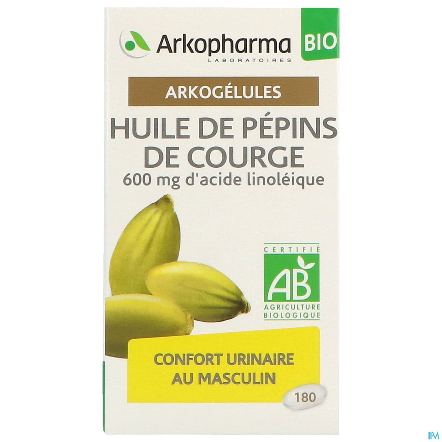 ARKOG HUILE PEP COURGE CAPS 180