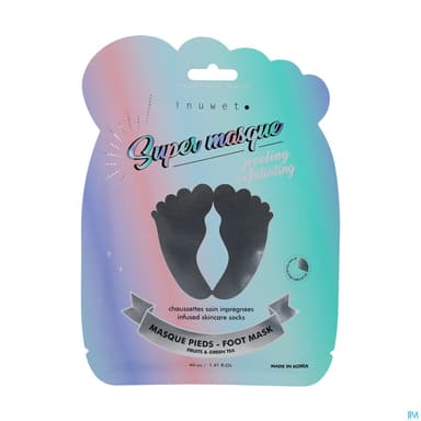 Inuwet Masque Chaussettes Exfoliantes Pieds