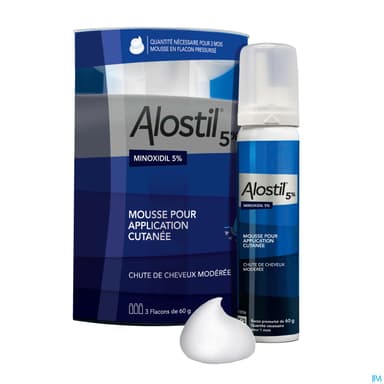 Alostil 5% Mousse Pour Application Cutanee 60g X3