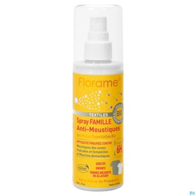 Florame Antimoustique Famille Antimoustiques Air Tissus Bio Spray 90ml