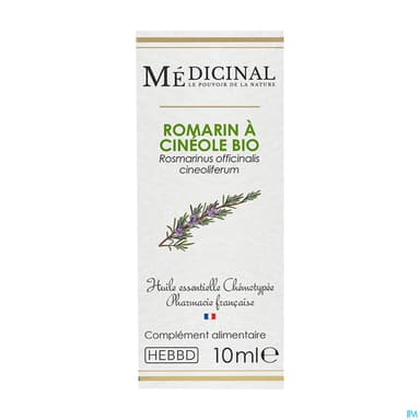 Medicinal Huile Essentielle Romarin A Cineole Bio 10ml