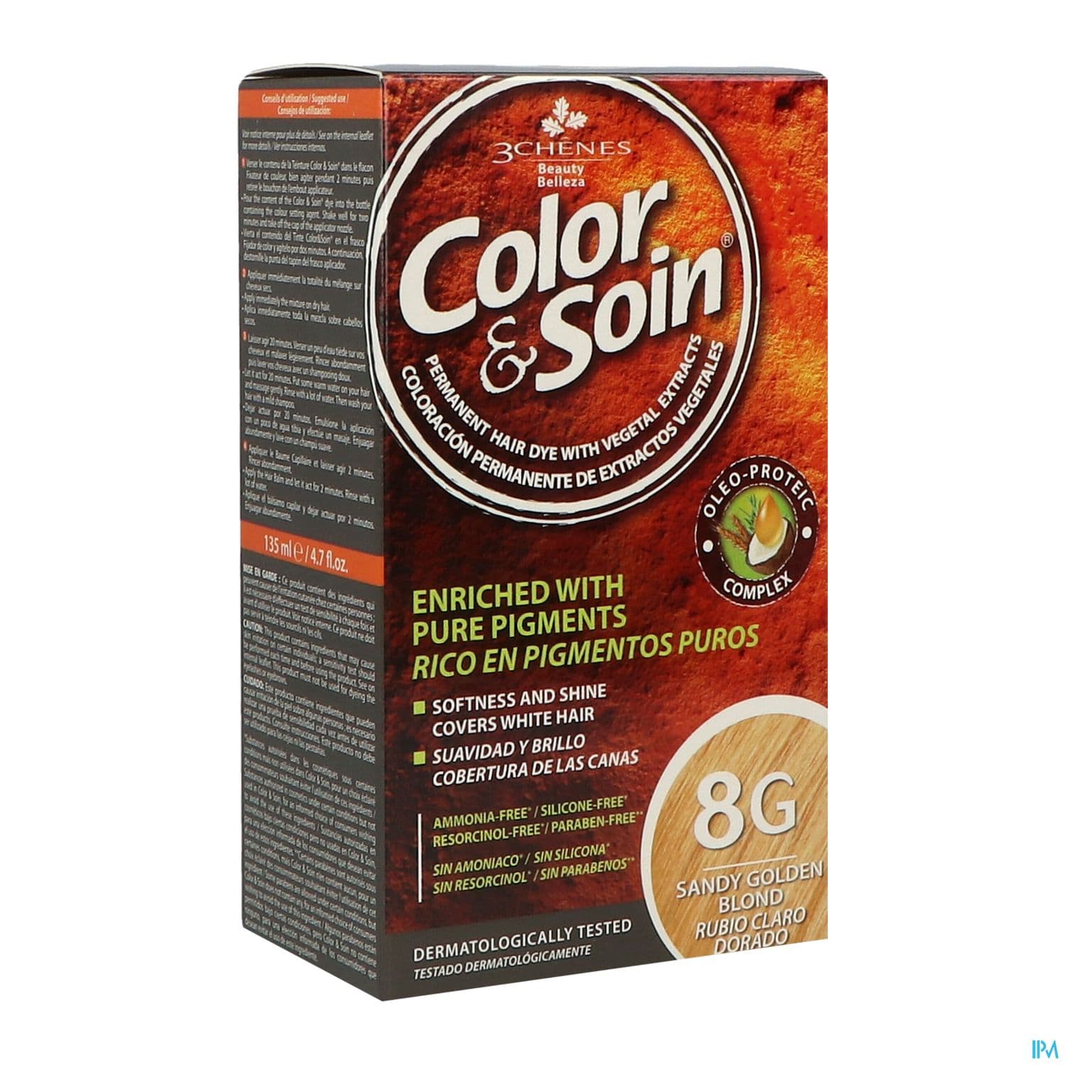 3 CHENES COLOR/SOIN BL CL DORE 8G