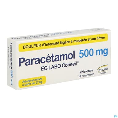 PARACETAMOL 500MG EG CONS CPR16