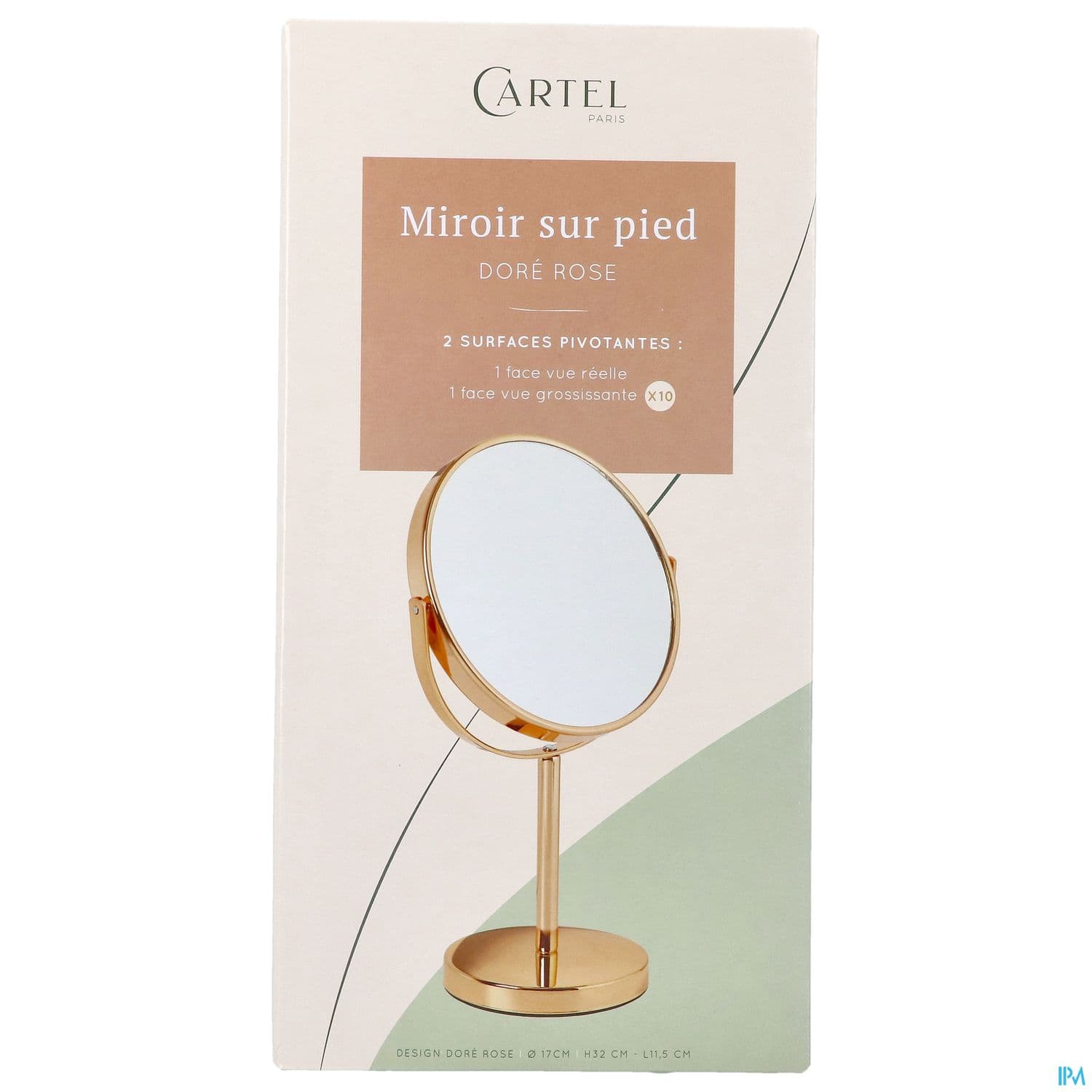 Cartel By Vitry Miroir Pied Or Rose X10 17cm