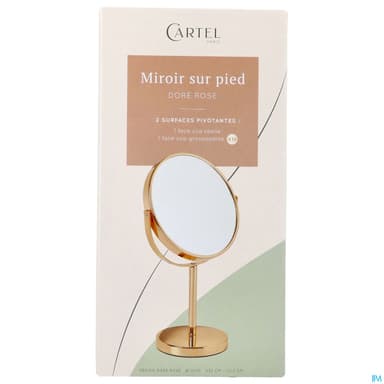 Cartel By Vitry Miroir Pied Or Rose X10 17cm