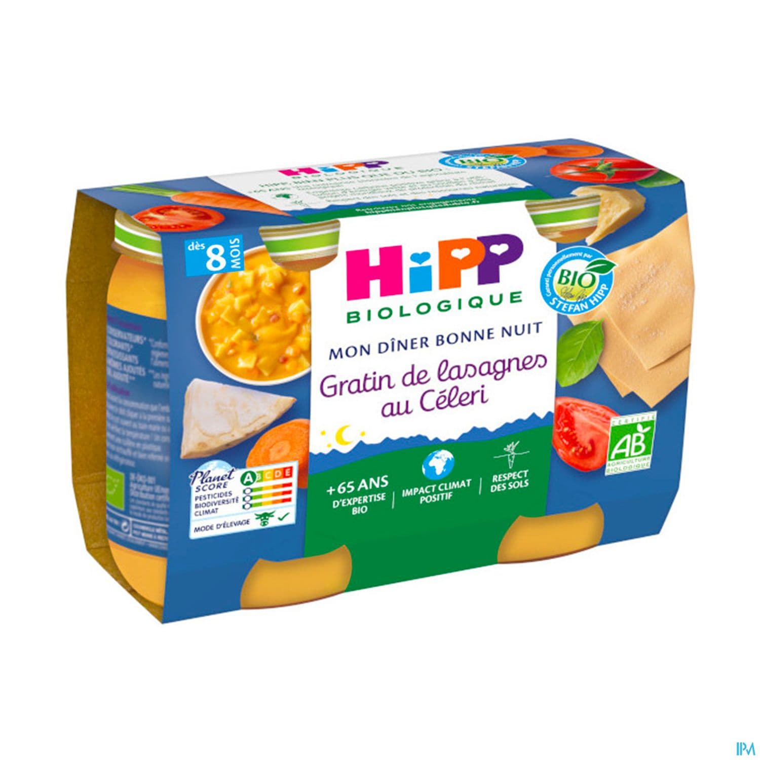 HIPP GRATIN LASAGNE CELERI 190G X2
