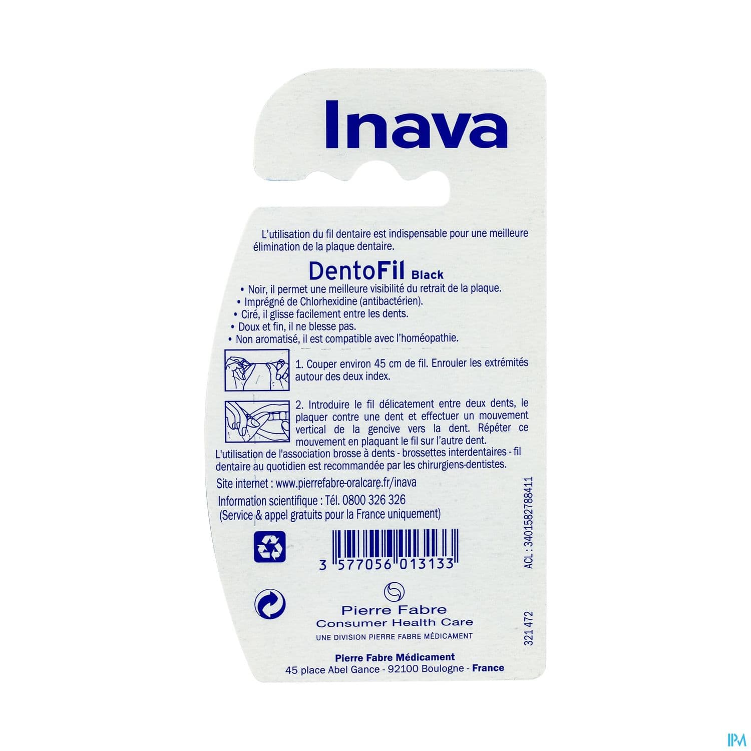 Inava Dentofil Black Fil Dentaire 50m