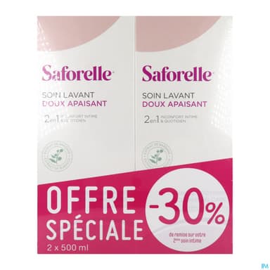 SAFORELLE SOIN LAV DOUX 500ML X2