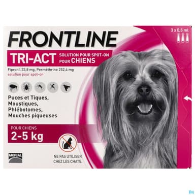 FRONTLINE TRI ACT CHIEN XS PIPET 3