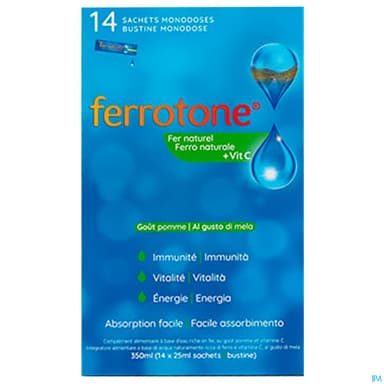 Ferrotone Vitamine C Pomme Sachet 14