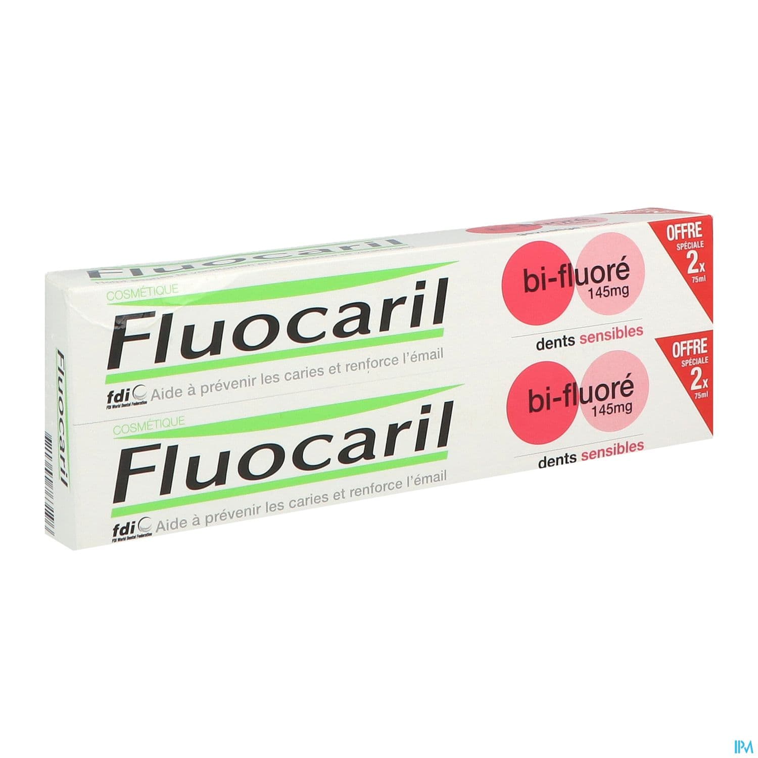 Fluocaril Bi Fluore 145mg Dentifrice Dents Sensibles 75ml X2