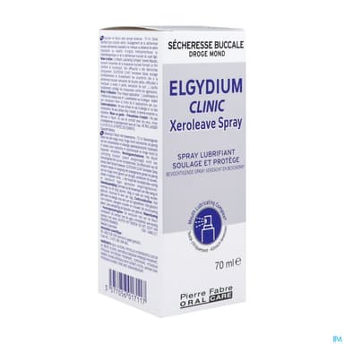 Elgydium Clinic Xeroleave Spray Buccal Lubrifiant Pour Bouche Seche Dispositif Medical 70ml