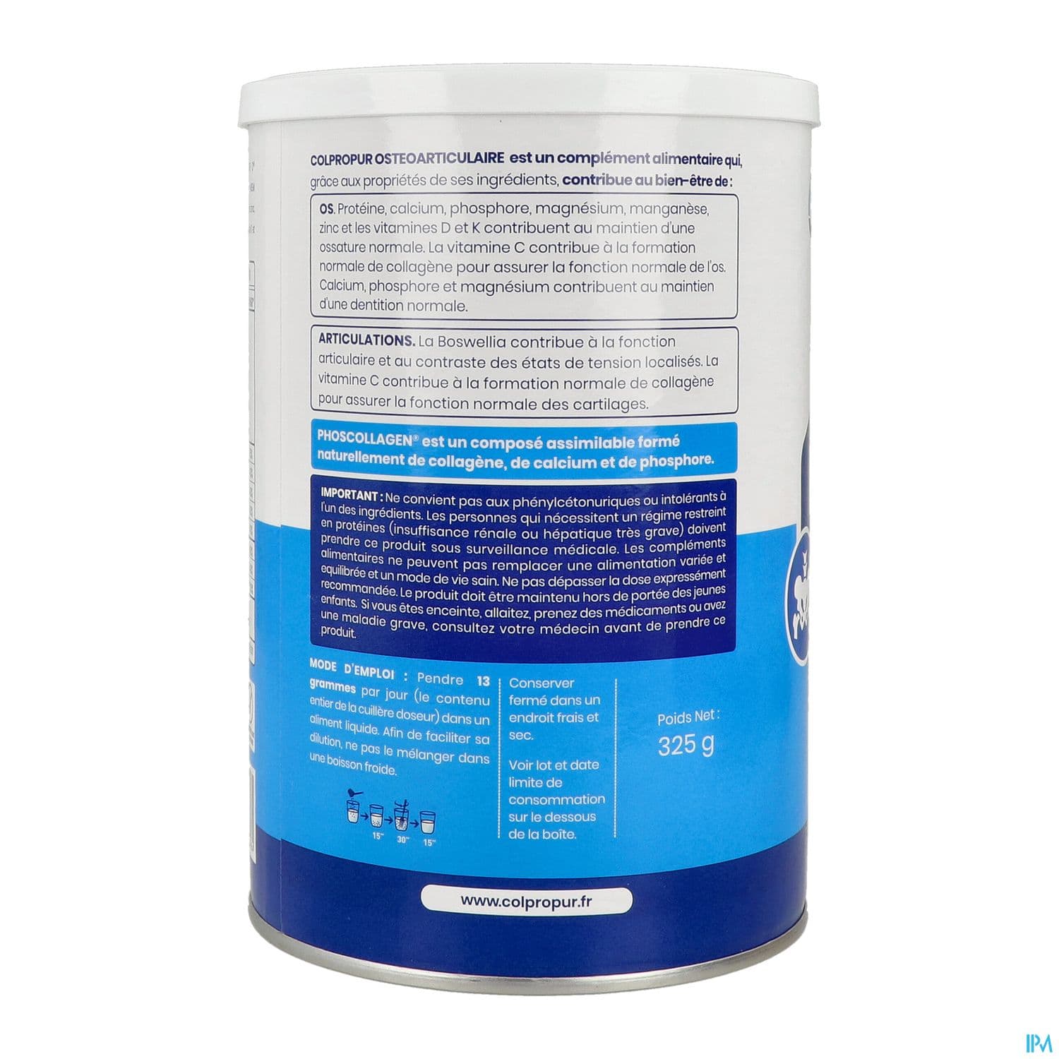 Colpropur Osteoarticulaire Saveur Neutre 325g