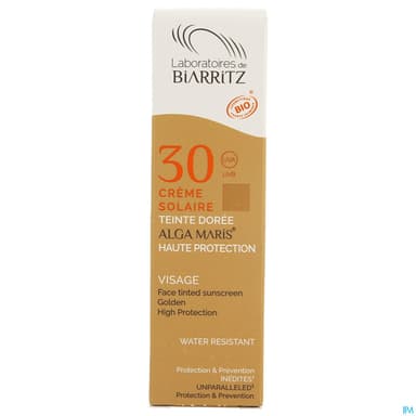 Alga Maris Creme Solaire Visage Ip30 Doree 50ml
