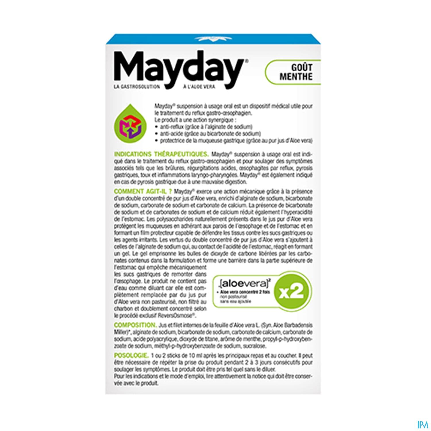 ALOE VERA MAYDAY REFLUX STICK 12
