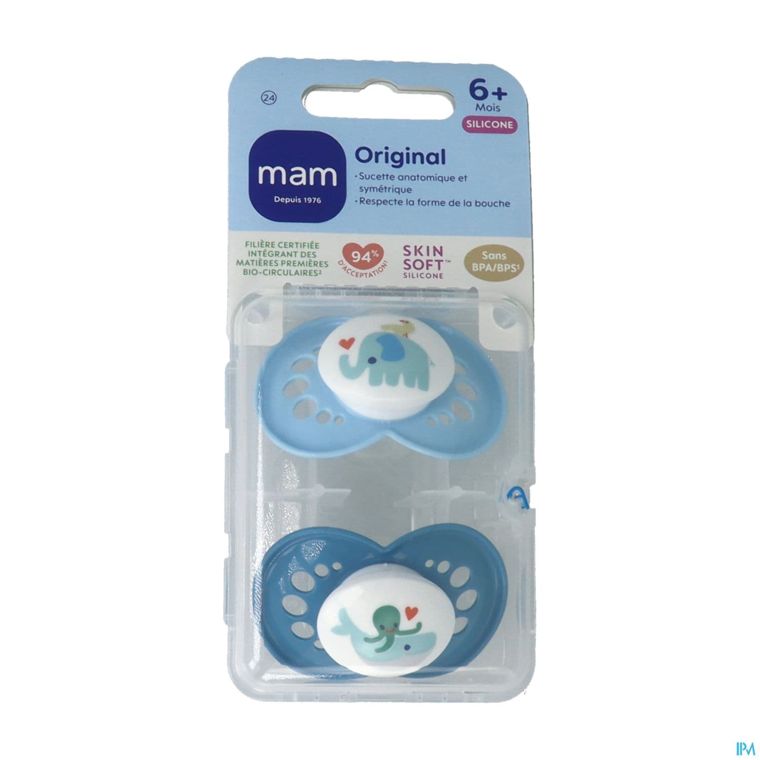 Mam Sucette Original Classique +6m Silicone X2