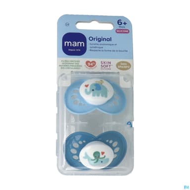 Mam Sucette Original Classique +6m Silicone X2
