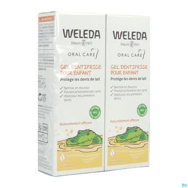 WELEDA DENTIFRICE GEL ENFANT DUO