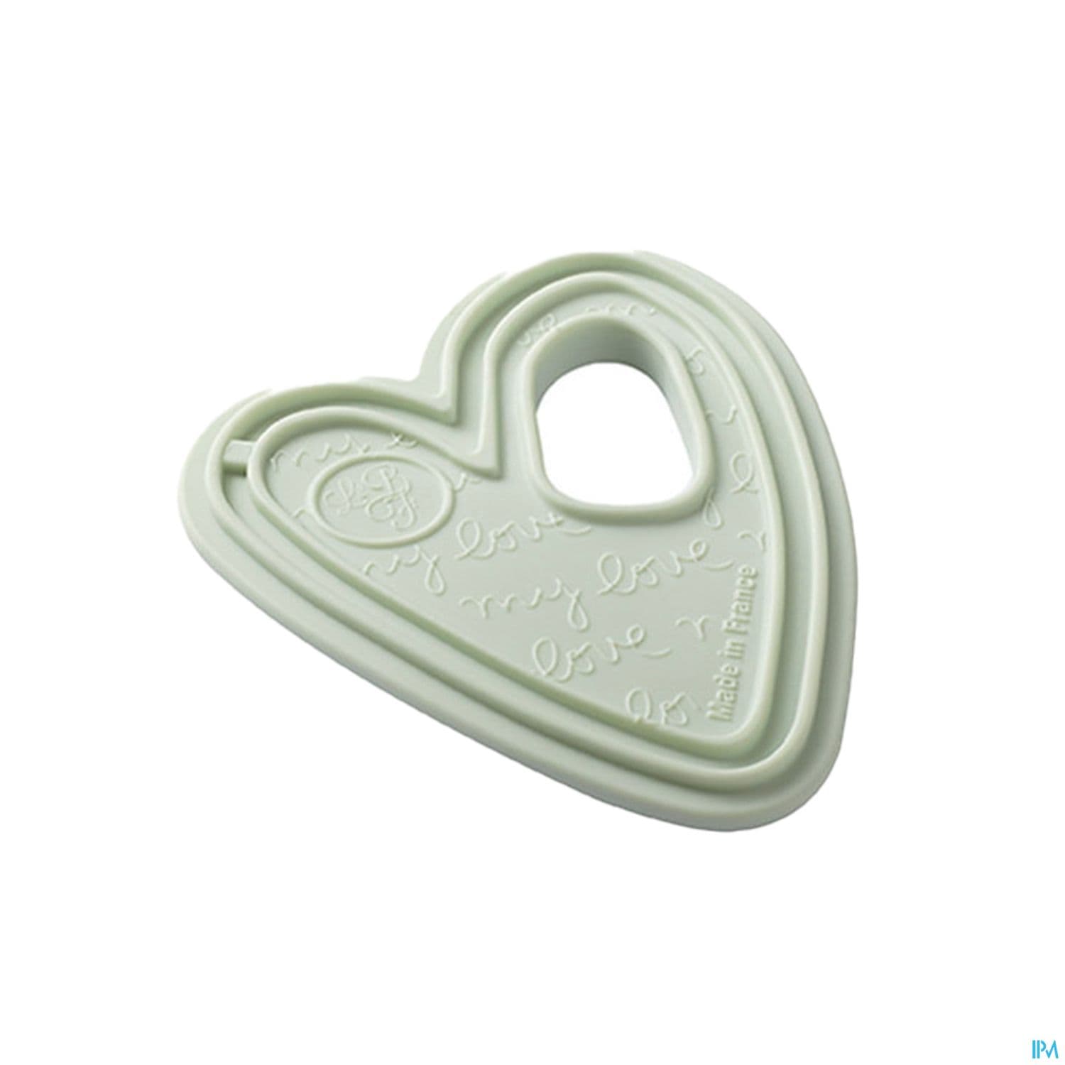 Le Biberon Francais Anneau De Dentition Coeurs En Sebs Coloris Menthe — Pharmacie Palm Beach