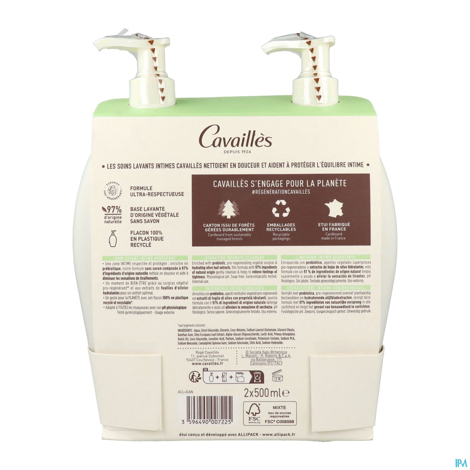 CAVAILLES LAV INT HYDRA 500ML2