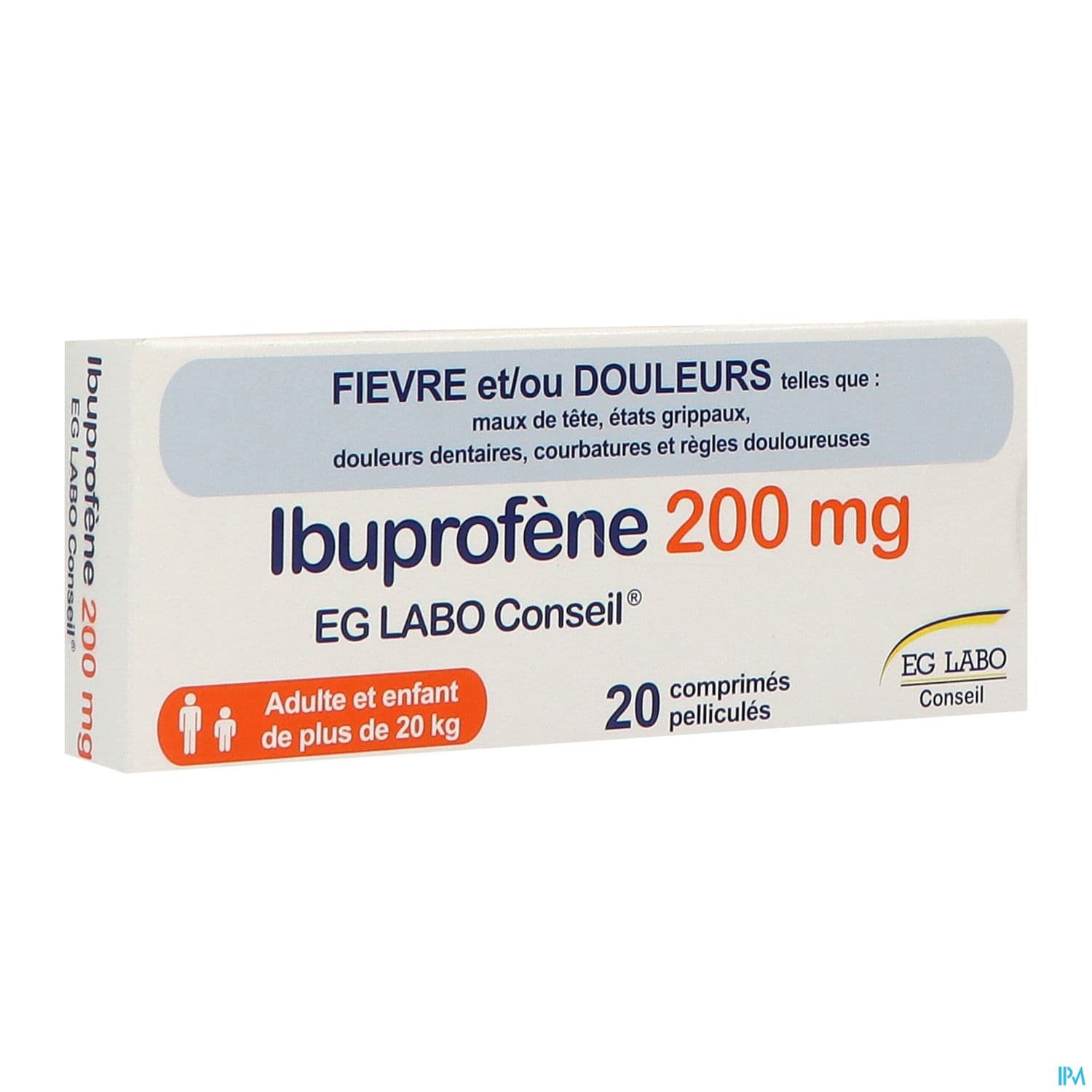 Ibuprofene Eg 200mg Comprime 20