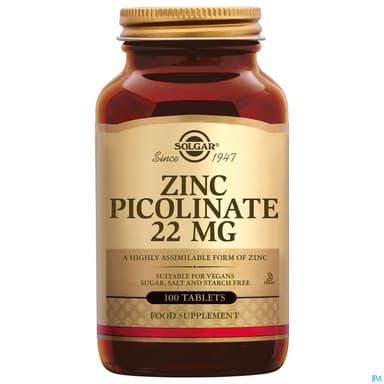 SOLGAR ZINC PICOLIN GELUL VEG 100