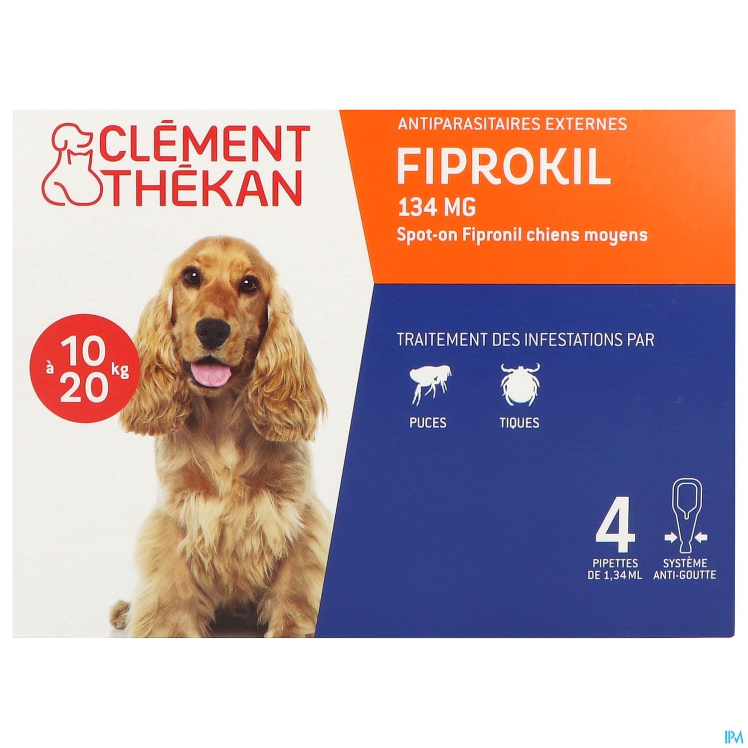 Clement Thekan Fiprokil Spot On Chien 10/20kg X4