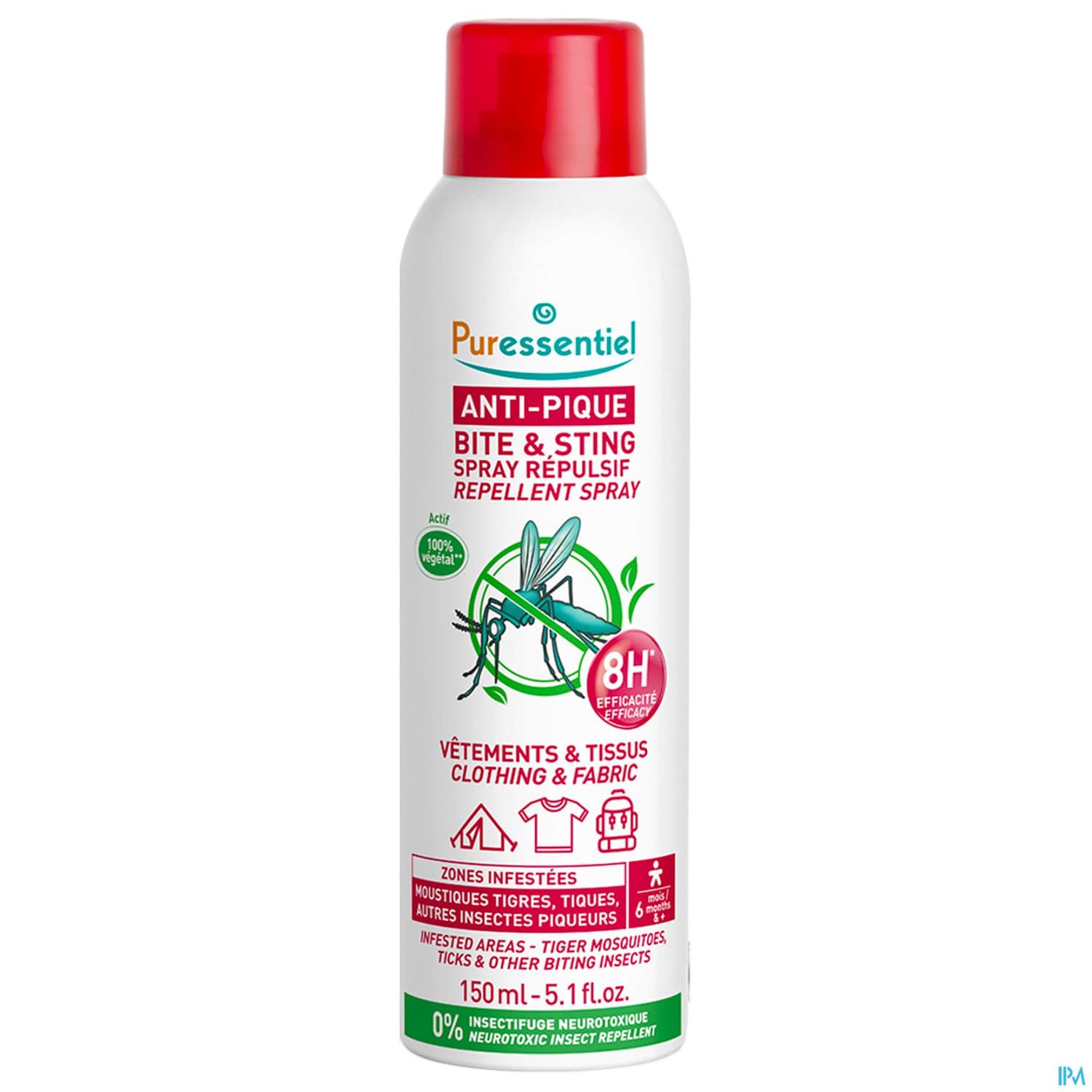 Puressentiel Spray Vetements Tissus Antipique Pompe 360 150ml