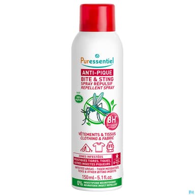 Puressentiel Spray Vetements Tissus Antipique Pompe 360 150ml