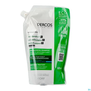 DERCOS DS SH A/PEL GRAS RECH500ML