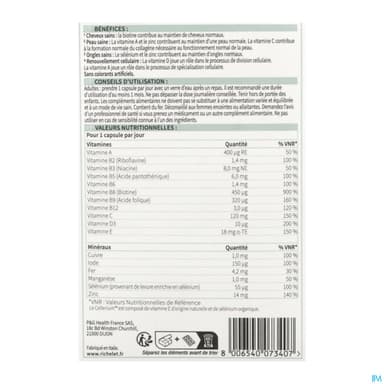 RICHELET CHEVEUX/PEAU/ONGLE CAPS30