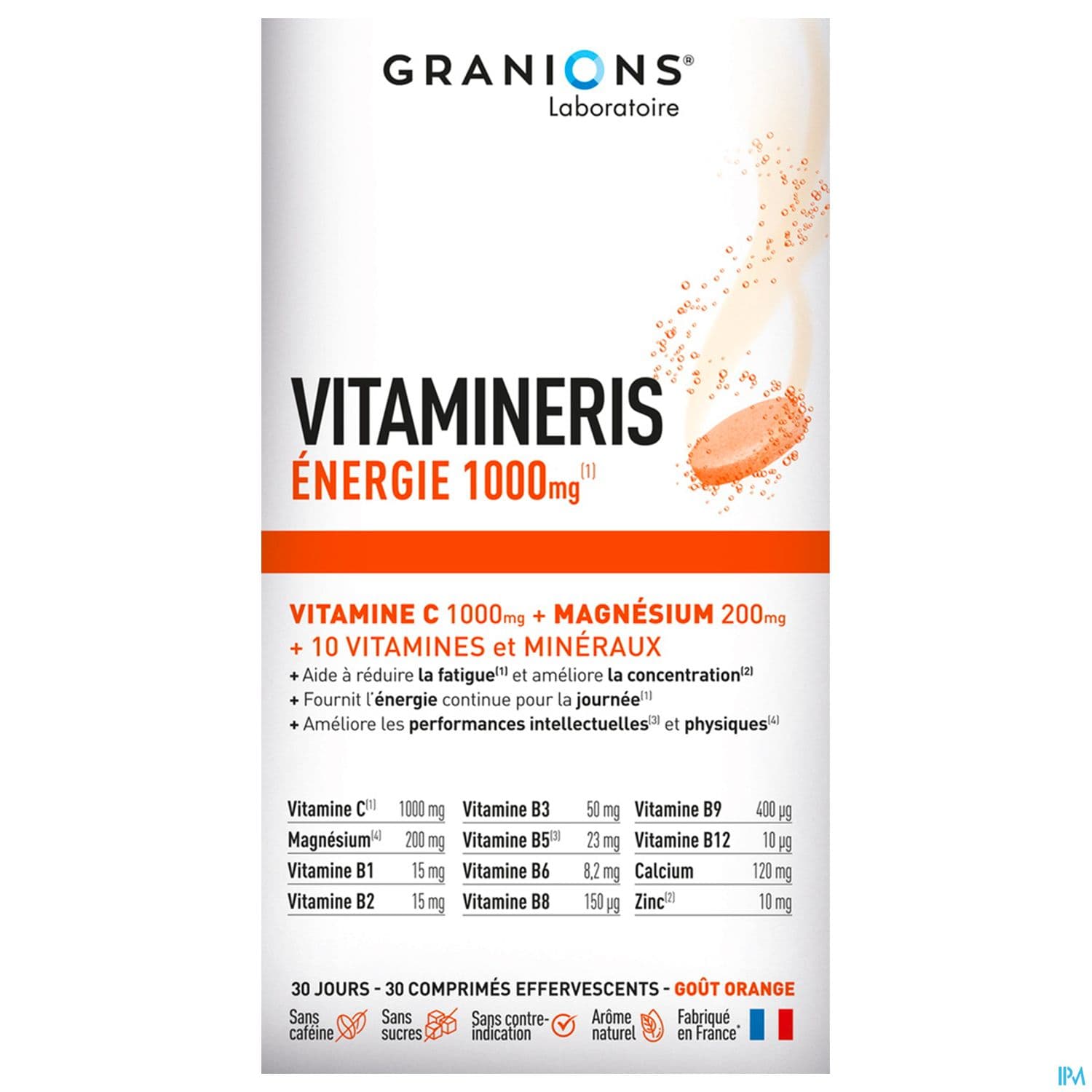 Granions Vitamineris Energie 1000mg Comprime Effervescent 30