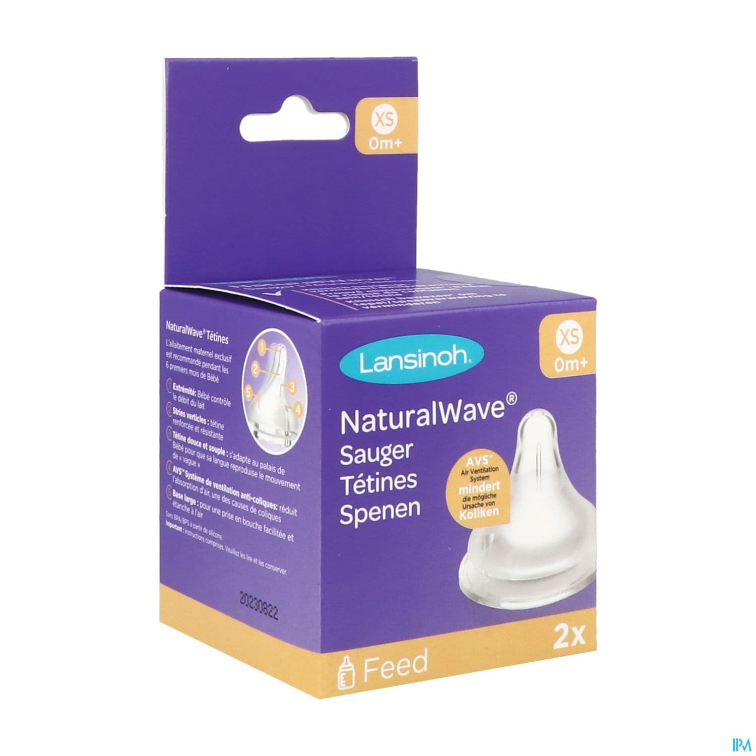 Lansinoh Tetine Natural Wave +0 Mois X2 — Pharmacie Marie Stuart