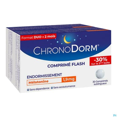 CHRONODORM MELATONINE 1,9MG 30X2