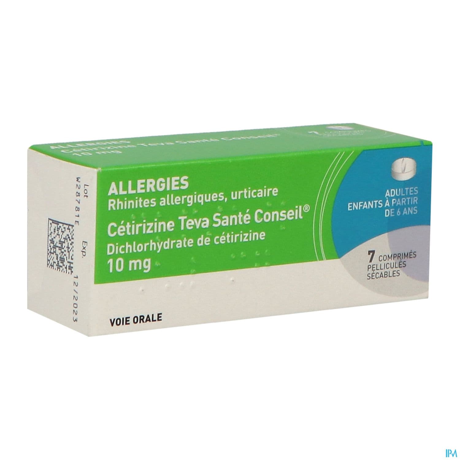 CETIRIZINE 10MG TEVA CONS CPR SEC7